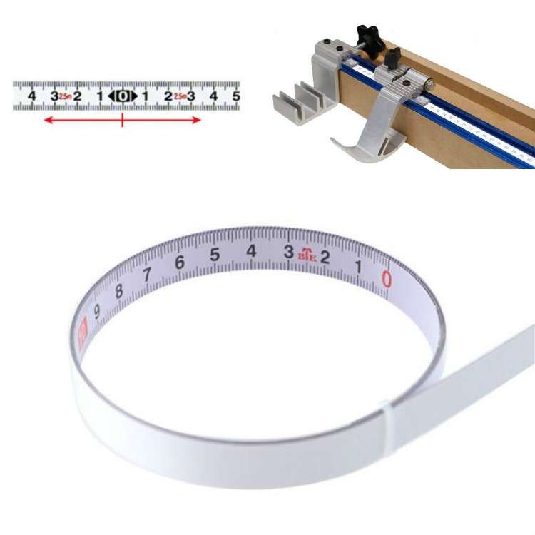 4m Sticky Scale Steel Ruler with Glue Scale Tape Measure Self-adhesive Ruler, Specification:Middle P