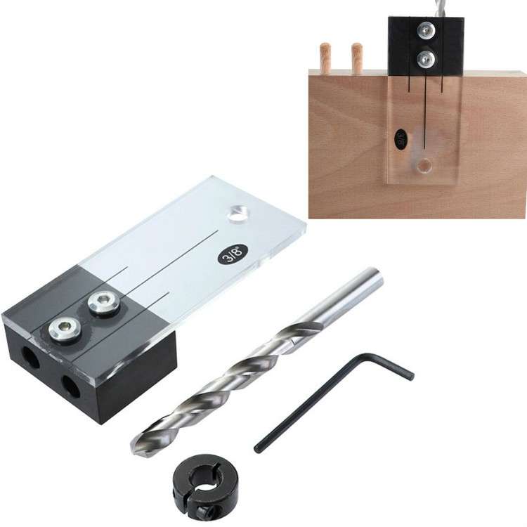 4 PCS / Set Woodworking Hole Locator Woodworking Special Hole Set Fixture Small Vertical Drilling Ho