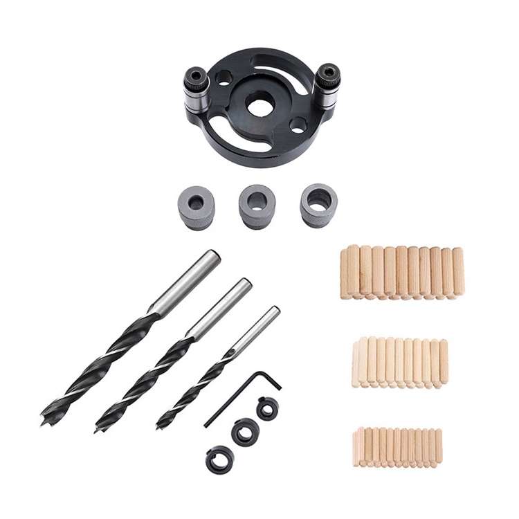 Woodworking Straight Hole Puncher Self-Centering Dowel Splicing Drilling Locator Woodworking Drillin