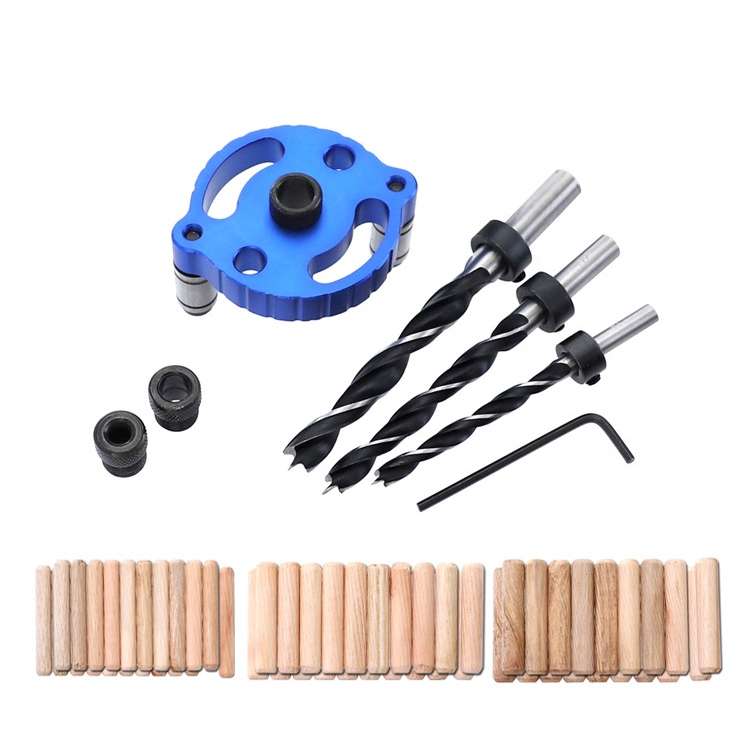 Woodworking Straight Hole Puncher Self-Centering Dowel Splicing Drilling Locator Woodworking Drillin