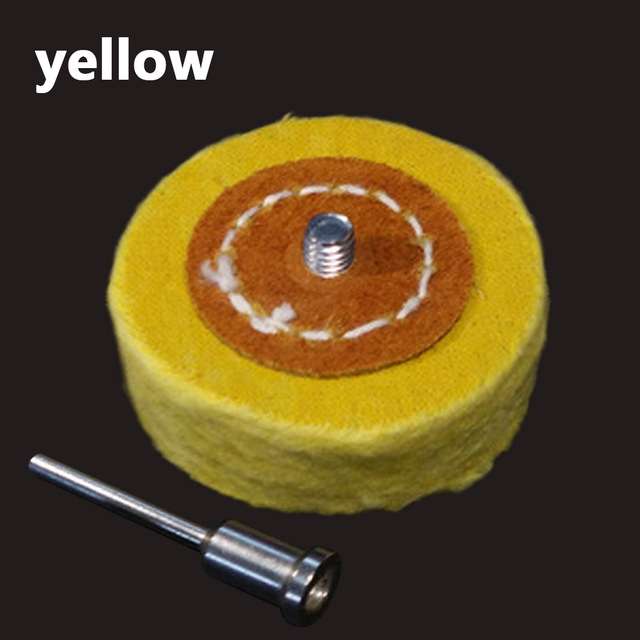 T Style Polish Buffing Wheel Grinding Head Cloth Dremel Wheel Grinder Brush For Rotary(White)