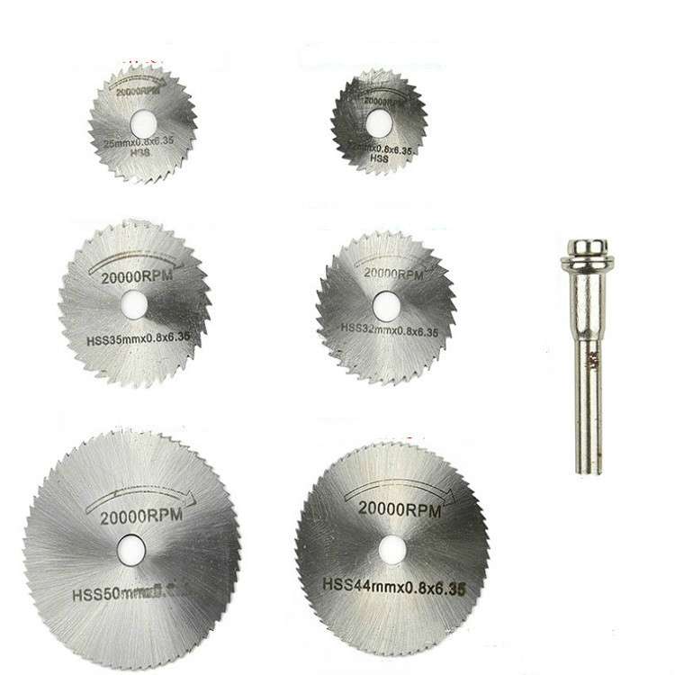 7 PCS/Set Electric Grinder Saw Blade High Speed Steel Saw Blade Woodworking Saw Blade High Speed Ste