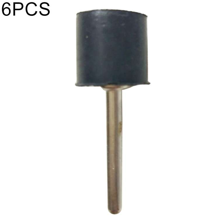 6 PCS Rubber Wheel Connecting Rod Sandpaper Ring Fixing Rod, Without Sandpaper Ring, Rubber Rod Diam