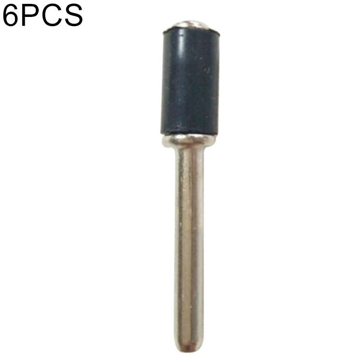 6 PCS Rubber Wheel Connecting Rod Sandpaper Ring Fixing Rod, Without Sandpaper Ring, Rubber Rod Diam