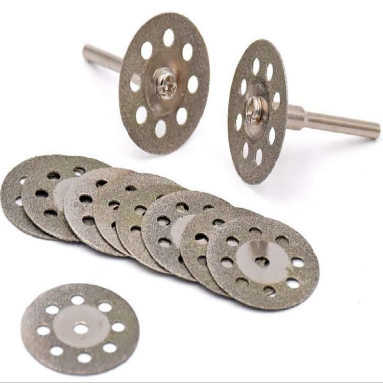 10 Saw Blade 2 Connecting rod 8 Holes Emery Cutting Chip Jade Saw Blade Electric Grinder Accessorie