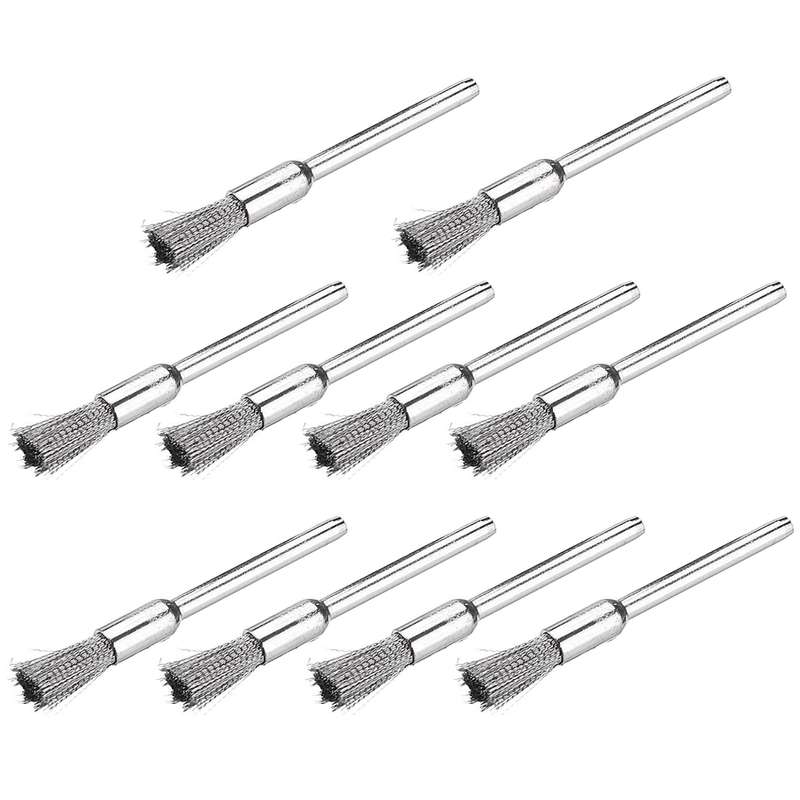 10 PCS Wire Brush Metal Descaling Polishing Brush To Remove Oxide Layer Flat Polishing Brush, Style:
