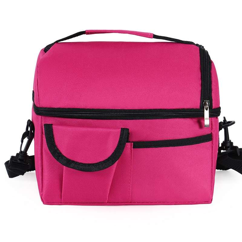 Lunch Bag Reusable Insulated Bag Multifunctional Waterproof Insulated Lunch Box(Black)
