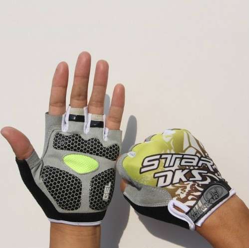 Cycling Shock Absorbing Anti-Slip Gloves Fitness Weight Lifting Training Half-finger Gloves, Size:M(