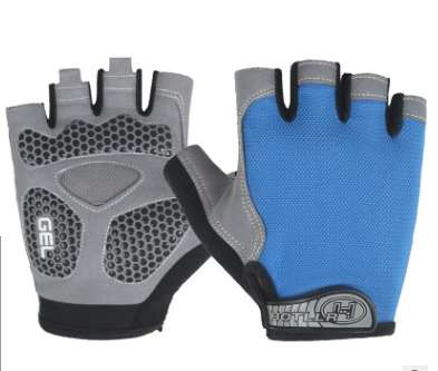 Cycling Shock Absorbing Anti-Slip Gloves Fitness Weight Lifting Training Half-finger Gloves, Size:M(