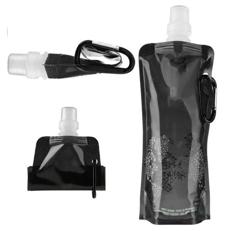 0.5L Portable Ultralight Foldable Silicone Water Bag Outdoor Sports Supplies Hiking Camping Soft Fla