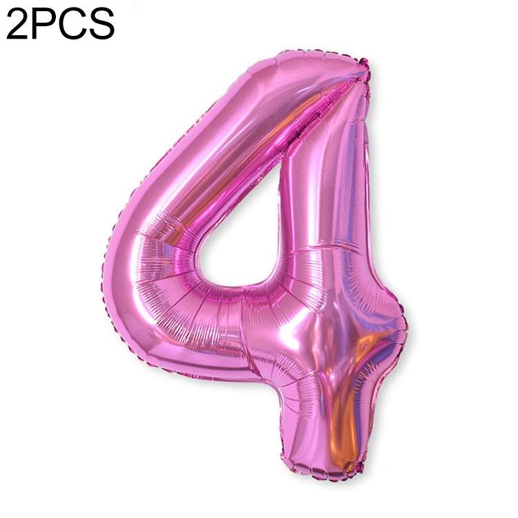 2 PCS 40 Inch Aluminium Foil Number Balloons Birthday Wedding Engagement Party Decor Kids Ball Suppl