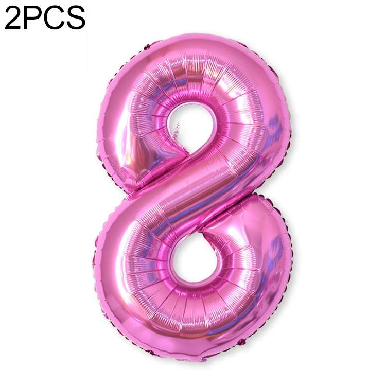 2 PCS 40 Inch Aluminium Foil Number Balloons Birthday Wedding Engagement Party Decor Kids Ball Suppl