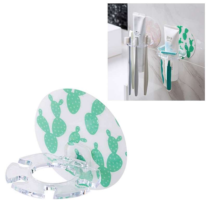 Plastic Toothbrush Holder Toothpaste Storage Tooth Brush Dispenser(Pink)