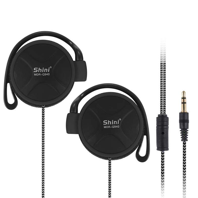 Shini Q940 3.5mm Super Bass EarHook Earphone for Mp3 Player Computer Mobile(Green No Mic)