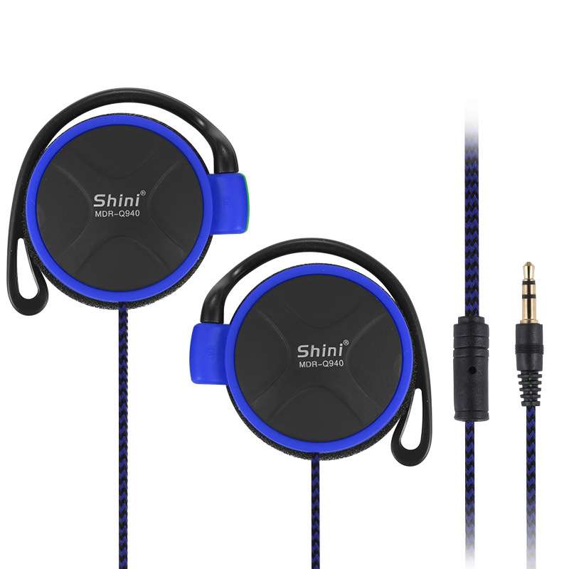 Shini Q940 3.5mm Super Bass EarHook Earphone for Mp3 Player Computer Mobile(Green No Mic)