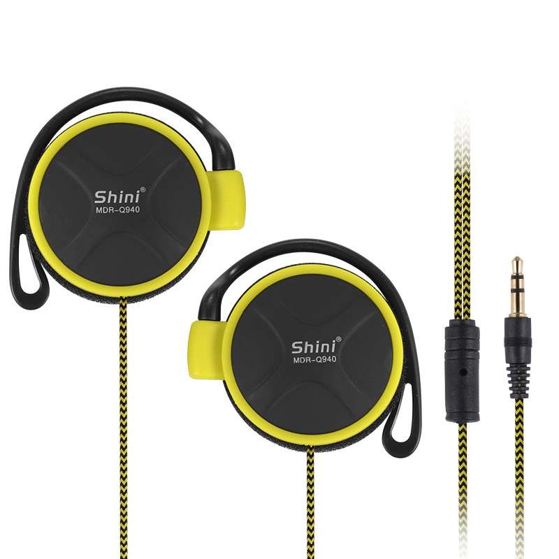 Shini Q940 3.5mm Super Bass EarHook Earphone for Mp3 Player Computer Mobile(Green No Mic)