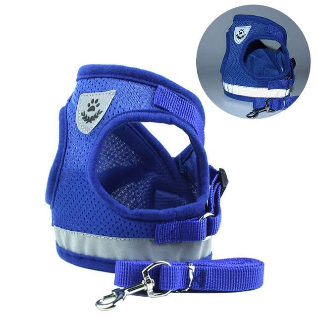Adjustable Polyester Mesh Reflective Vest Lead Leash for Pet Dog, Size:XL(Red)