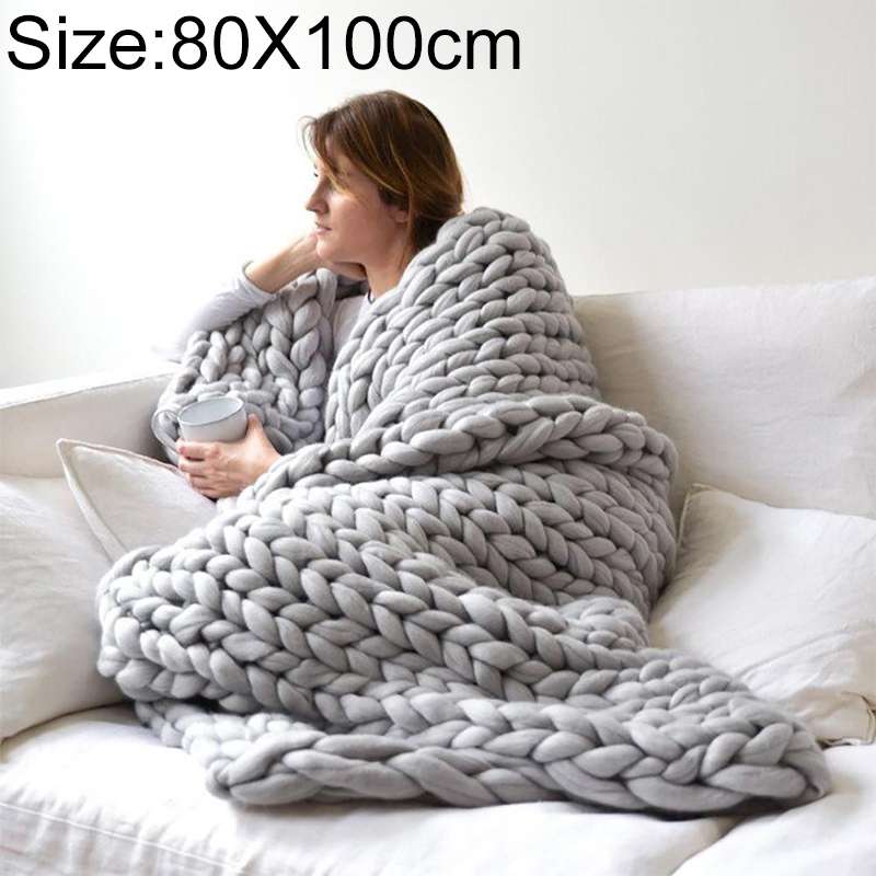 Fashion Handmade Polyester Blanket, Size:80X100cm(Yellow)