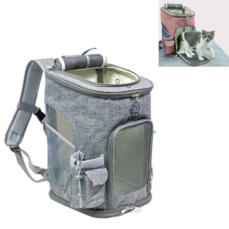 LDLC Pets Going Out Portable Foldable Breathable Backpack, Size:M(Ginger Yellow )