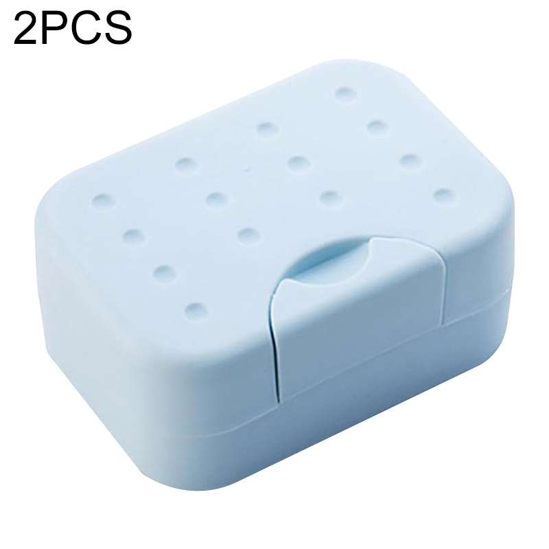 2 PCS Portable Travel Soap Box(Pink)