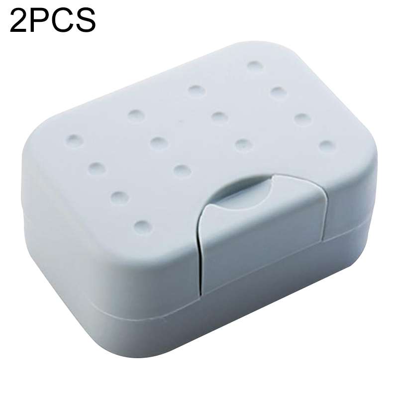 2 PCS Portable Travel Soap Box(Pink)