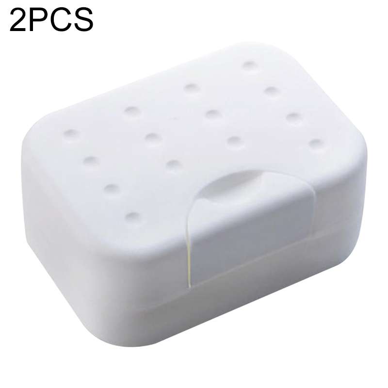 2 PCS Portable Travel Soap Box(Pink)