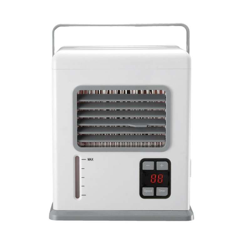 Desktop Air Cooler Battery Plug-in Dual-use Air Conditioning Intelligent Digital Display Mini Air Co