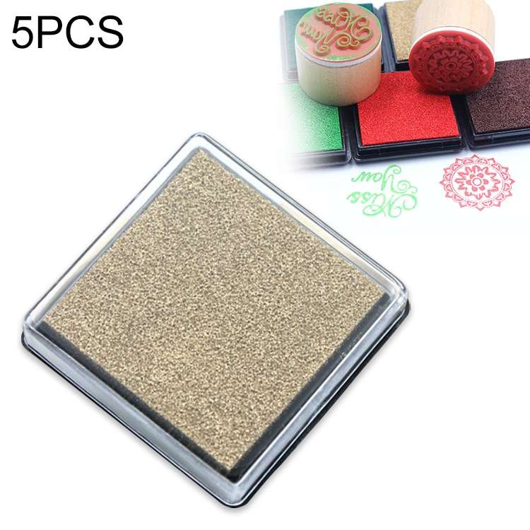 5 PCS Creative Color Ink Pad Small Ink Pad, Size:4x4cm(Pink)
