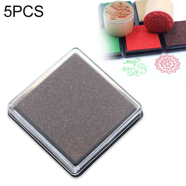 5 PCS Creative Color Ink Pad Small Ink Pad, Size:4x4cm(Pink)