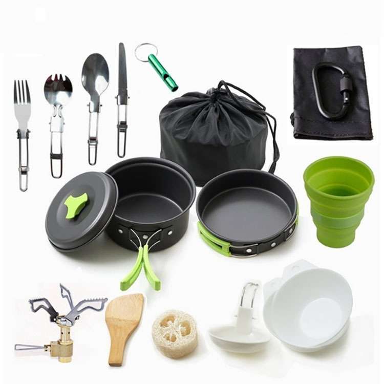 Camping cookware Outdoor cookware set(Black)