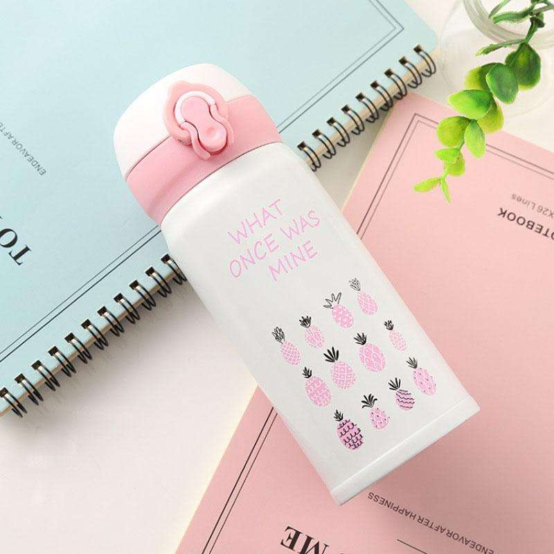 Bouncing Vacuum Flask Mug Travel Stainless Steel Thermos Cup, Capacity:350ml(Pineapple)