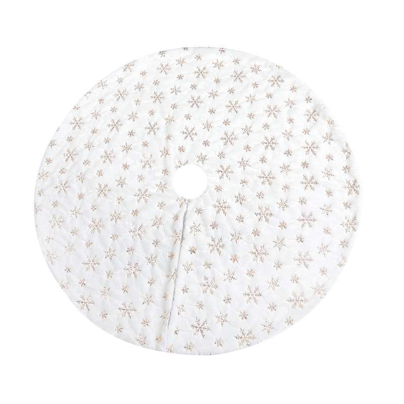 Christmas Tree Plush Sequin Embroidered Bottom Decorative Skirt, Size:90cm(Silver)