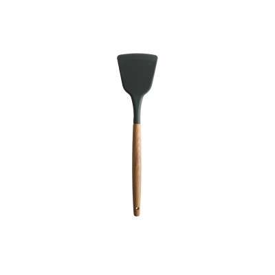 Silicone Wood Handle Spatula Heat-resistant Soup Spoon Non-stick Special Cooking Shovel Kitchen Tool