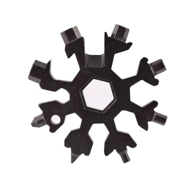 18-in-1 Multi-tool Portable Outdoor Octagonal Snowflake EDC Tool Wrench Mini Screwdriver(White)
