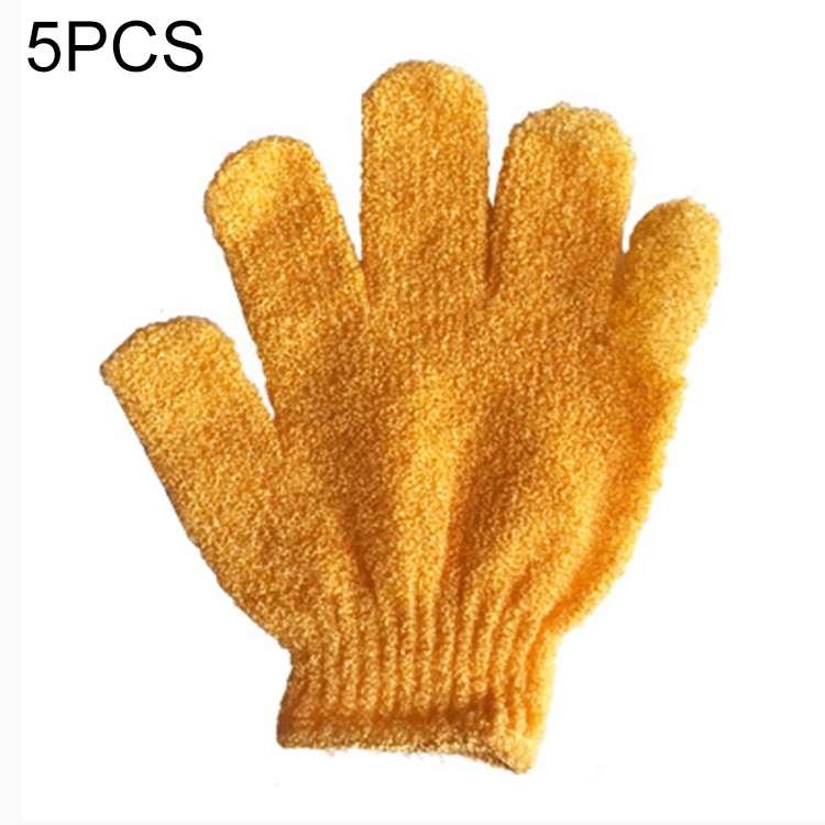 5 PCS Shower Bath Gloves Exfoliating Spa Massage Scrub Body Glove(Blue)