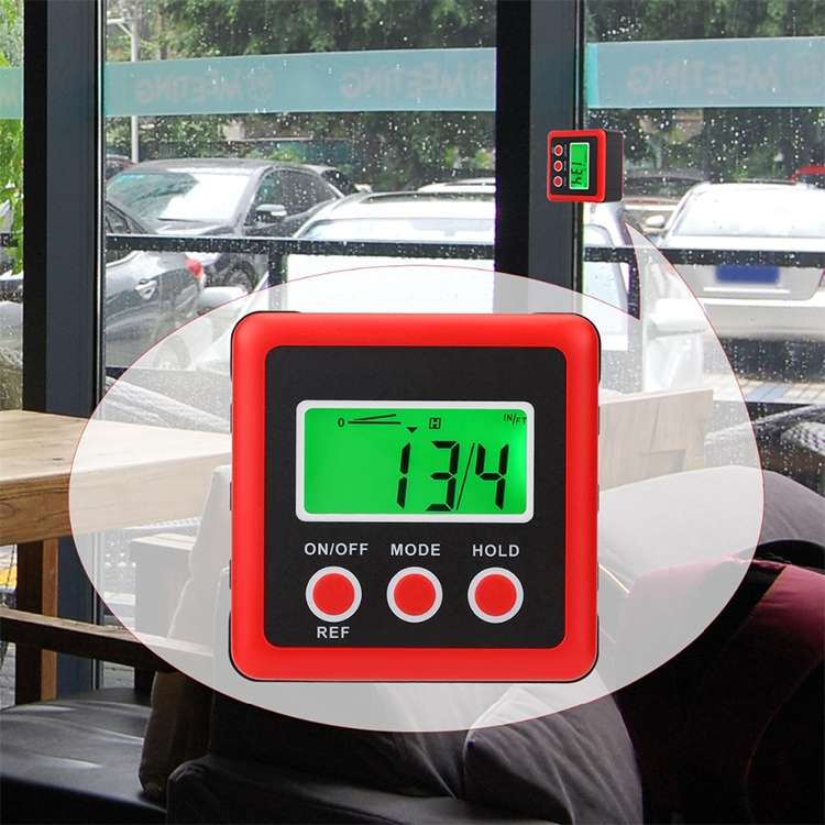 3 Button Mini Precision Magnetic Digital Tilt Box / Tilt Meter / Inclinometer(Blue)