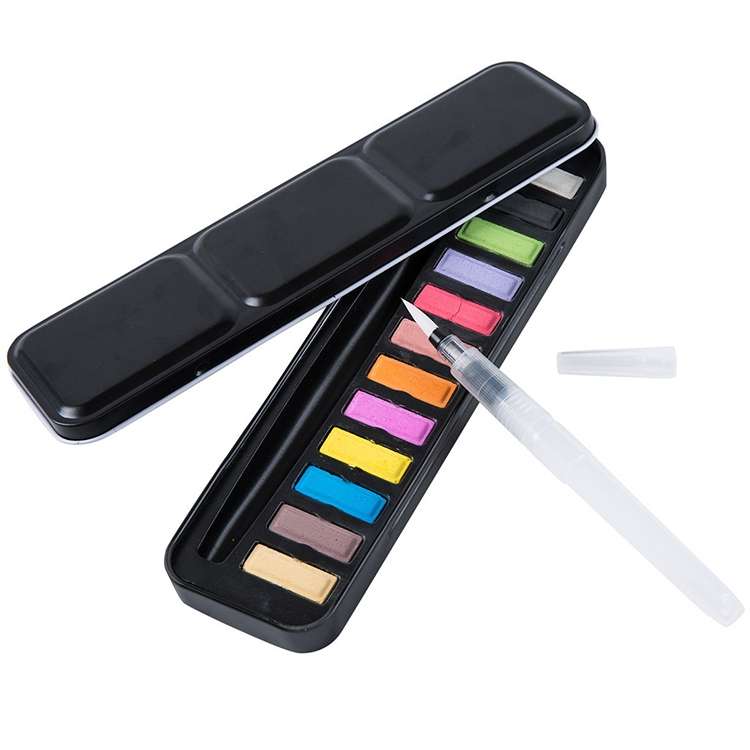 Solid Watercolor Paint Set Portable Drawing Acrylic Art Painting Supplies(24 colors)