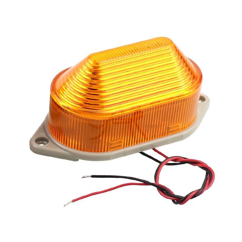 DC24V Led Mini Strobe Signal Warning Light Silent Warning Light(Orange)