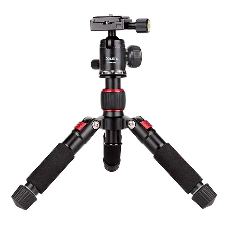 Xiletu FM5S-MINI 5-Section Folding Legs Mini Desktop Tripod Mount(Titanium)