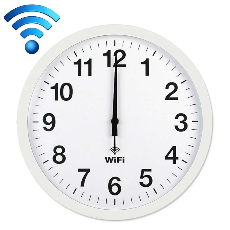 Smart Network Automatic Time Synchronization Wifi Wall Clock Modern Minimalist Silent Living Room Cl