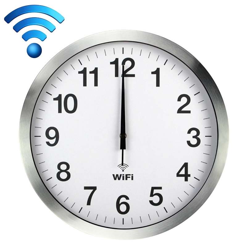 Smart Network Automatic Time Synchronization Wifi Wall Clock Modern Minimalist Silent Living Room Cl