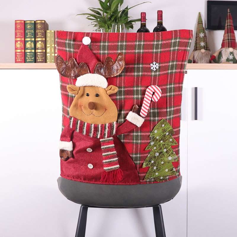 Christmas Decoration Linen Chair Cover(The Elderly)