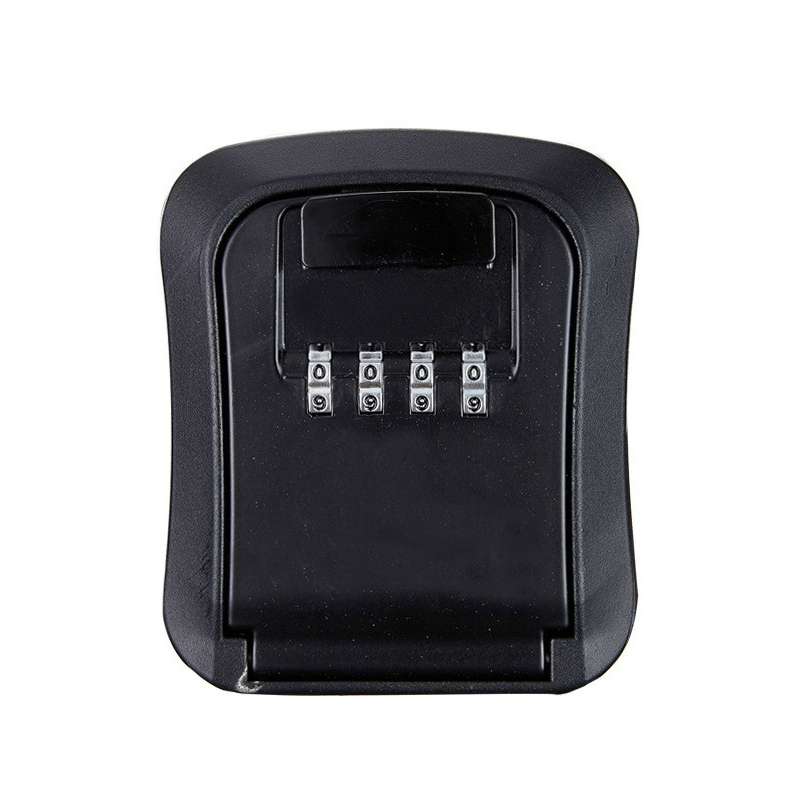 Wall-Mounted Key Code Box Construction Site Home Decoration Four-Digit Code Lock Key Box(Gray)