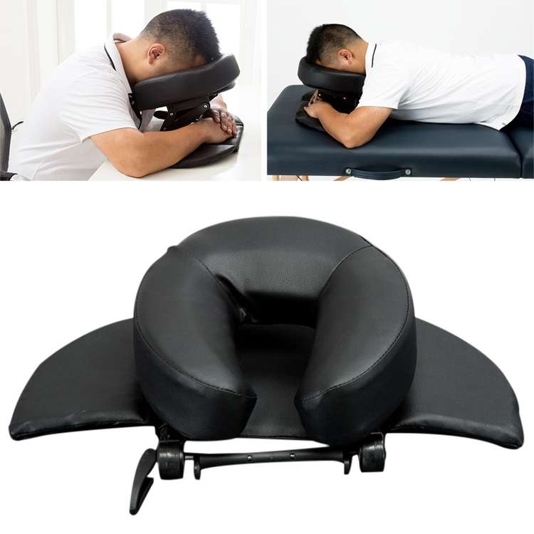 Adjustable Headrest Face Pillow Family Massage Beauty Cradle Rest Pad For Desk(Purple Color)