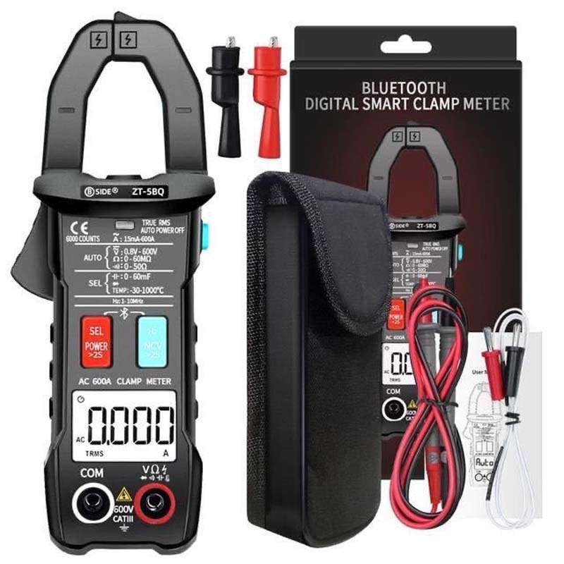 BSIDE Bluetooth 5.0 6000 Words High Precision Smart AC Clamp Meter, Specification: ZT-5BQ+C3140 Cli