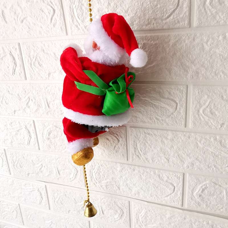 Electric Santa Claus Toy Christmas Children Gift Decoration, Specification: Climbing Beads