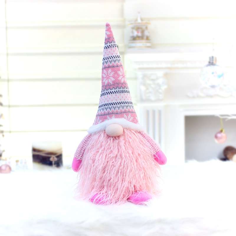 Christmas Faceless Dolls Holiday Decorations Children Gift, Style:32013(White)