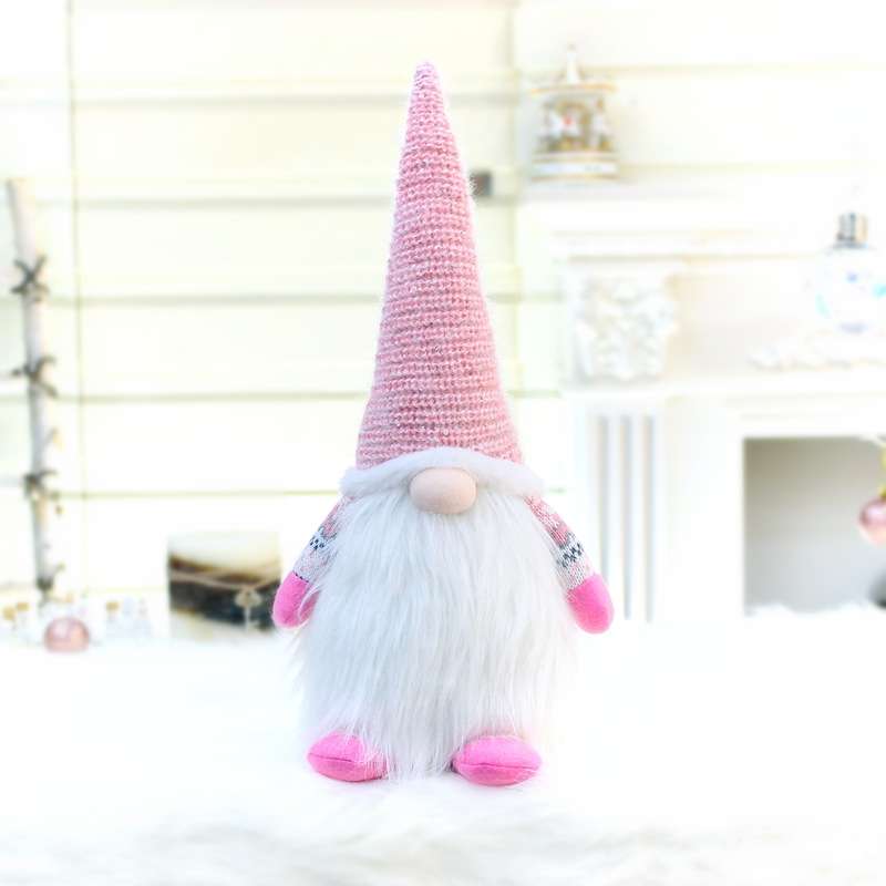 Christmas Faceless Dolls Holiday Decorations Children Gift, Style:32013(White)