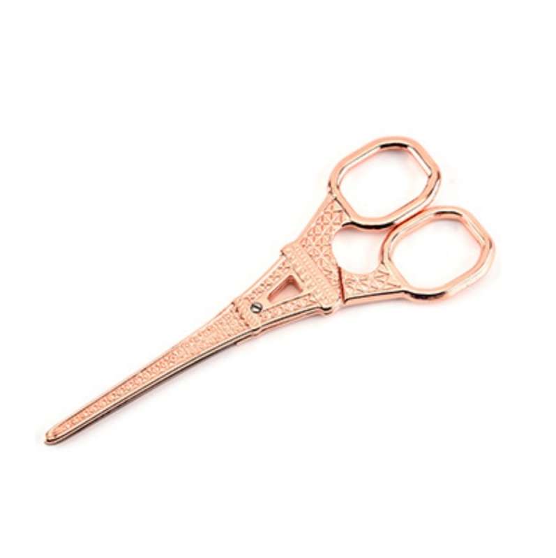 Stainless Steel Eiffel Tower Scissors Handmade Thread Tea Bag Scissors(Green Bronze)