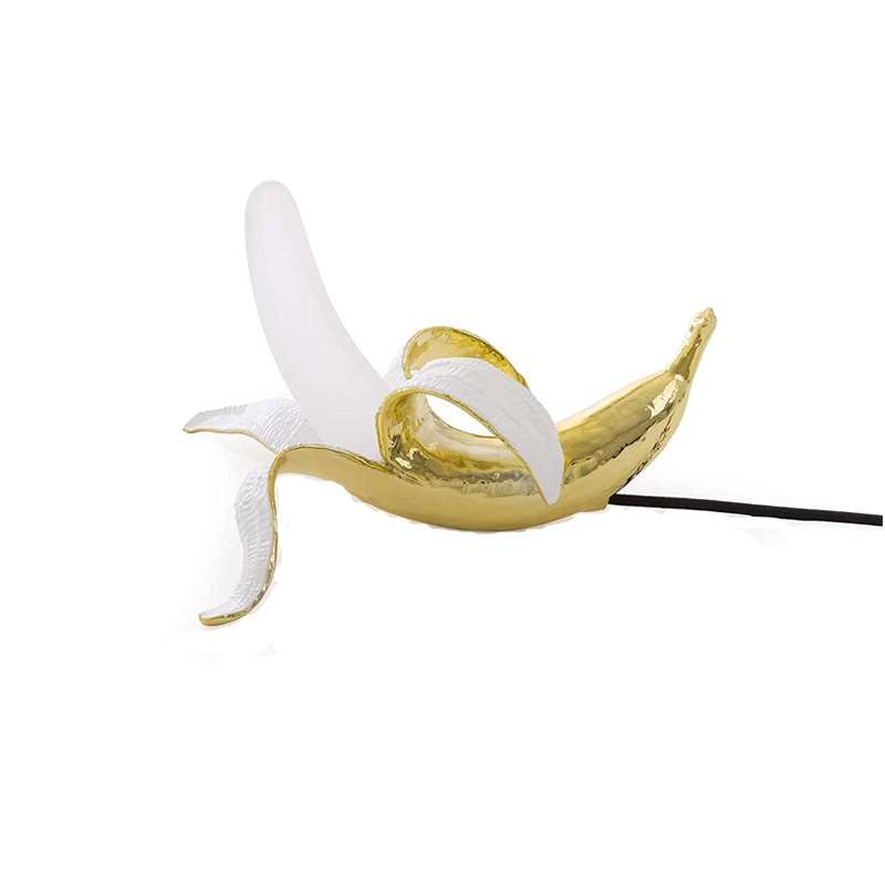 Banana Table Lamp Bedroom Decoration Lamp, Specification: EU Plug, Style:Prone Posture(Spray Paint)
